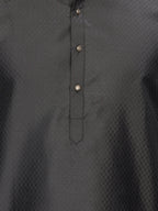 Silk Kurta for Men - Black | KPAVSCIRBL