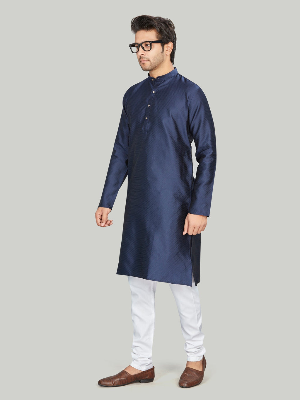 Silk Kurta for Men - Blue | KPAVSCIRBL