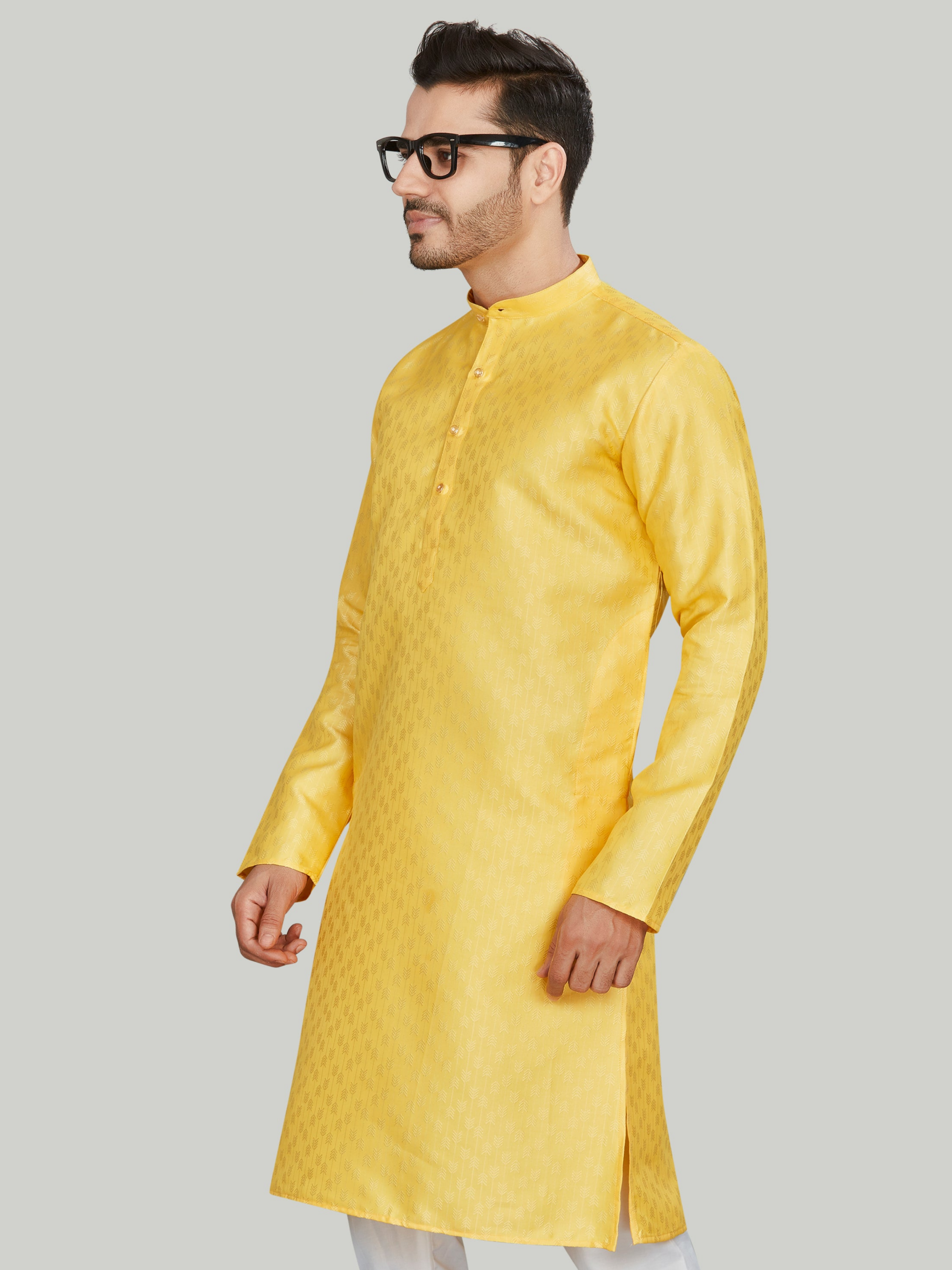 Cotton Kurta for Men - Yellow | KPAVJQYL38