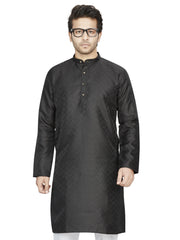 Cotton Kurta for Men - Black | KPAVJQBLK3