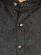 Cotton Kurta for Men - Black | KPAVJQBLK3