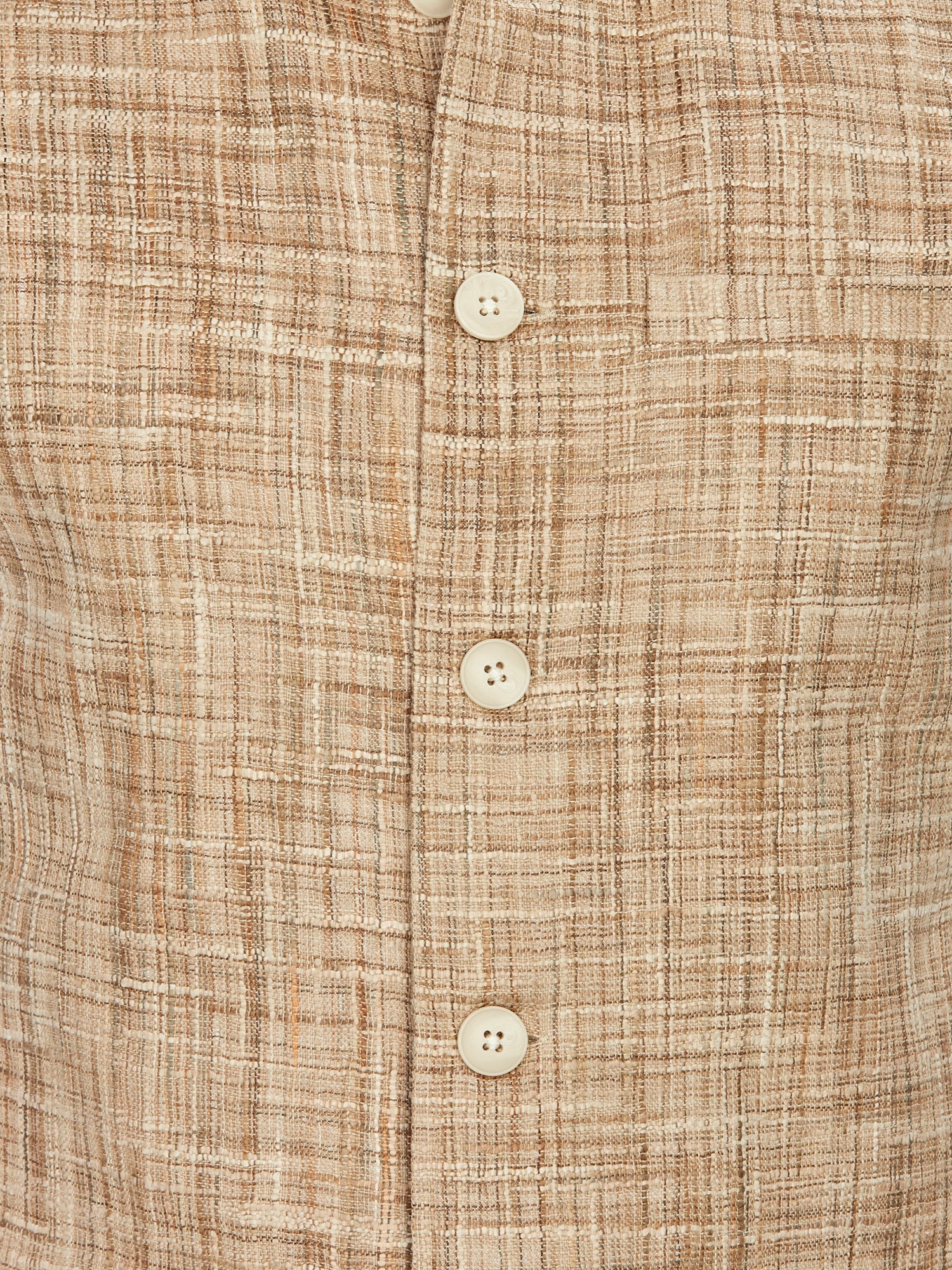 beige Cotton Solid Indian Wear Nehru Jacket | DesiQlo