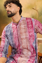 Multi Viscose Rayon Batik Printed Straight Kurta MKU1479