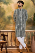 Teal Viscose Rayon Embroidered Straight Kurta MKU1411