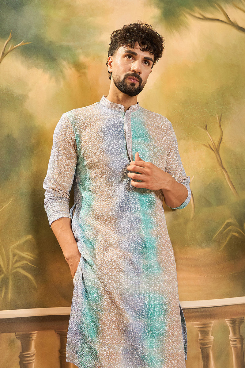 Multi Viscose Rayon Solid Embroidered Straight Kurta MKU1436