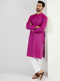 Pink Cotton Solid Woven Design Straight Kurta MKU1100