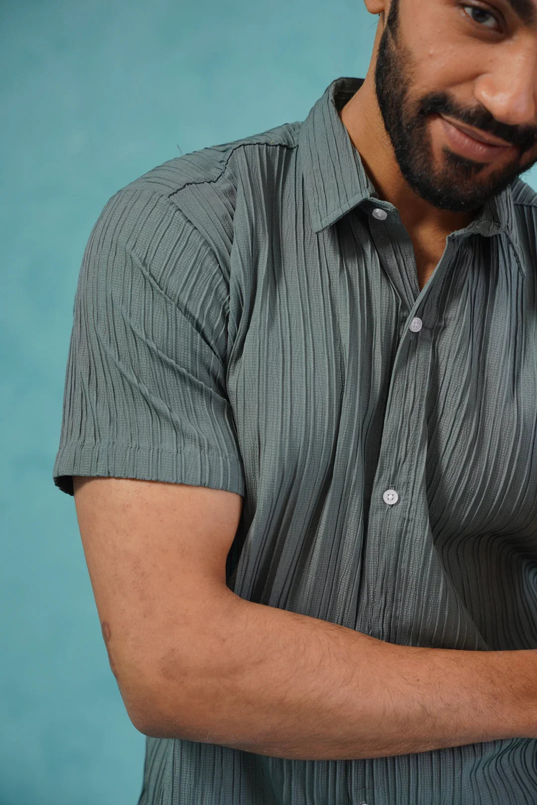 Grey Cotton Solid Shirts SF_899Grey | DesiQlo