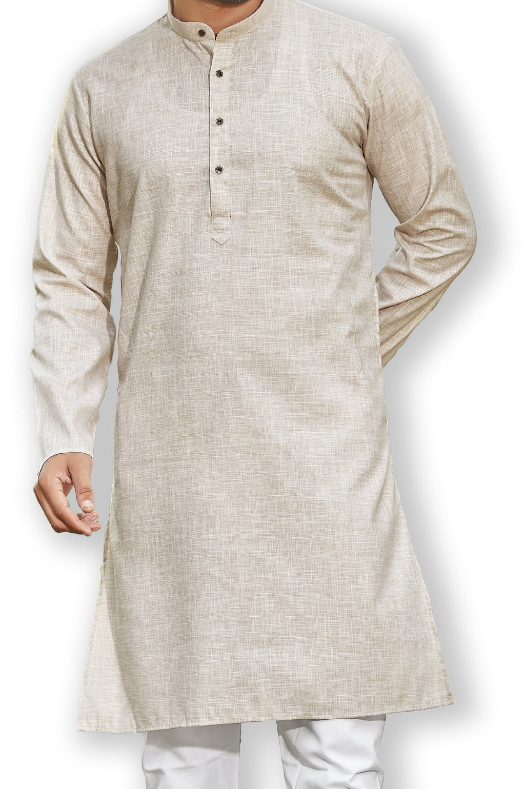 Cotton Kurta for Men - Beige | KPRESLBE38