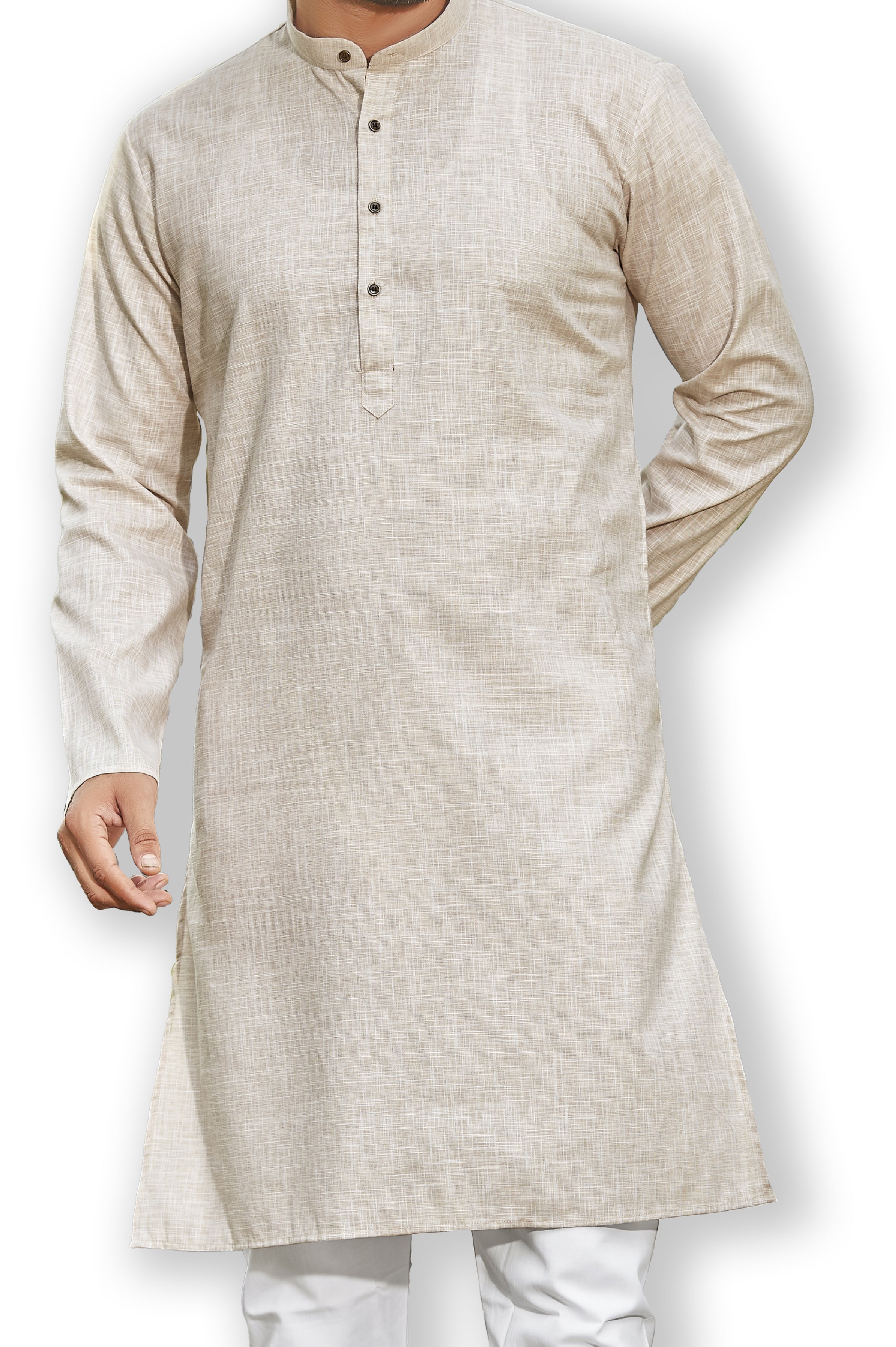 Cotton Kurta for Men - Beige | KPRESLBE38