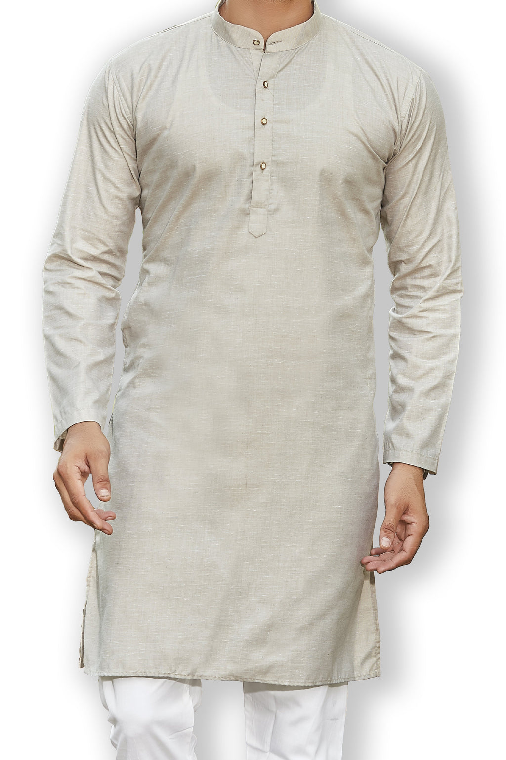 Cotton Kurta for Men - Beige | KPSGSLBE38