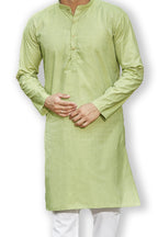 Cotton Kurta for Men - Green | KPSGSLGRN3