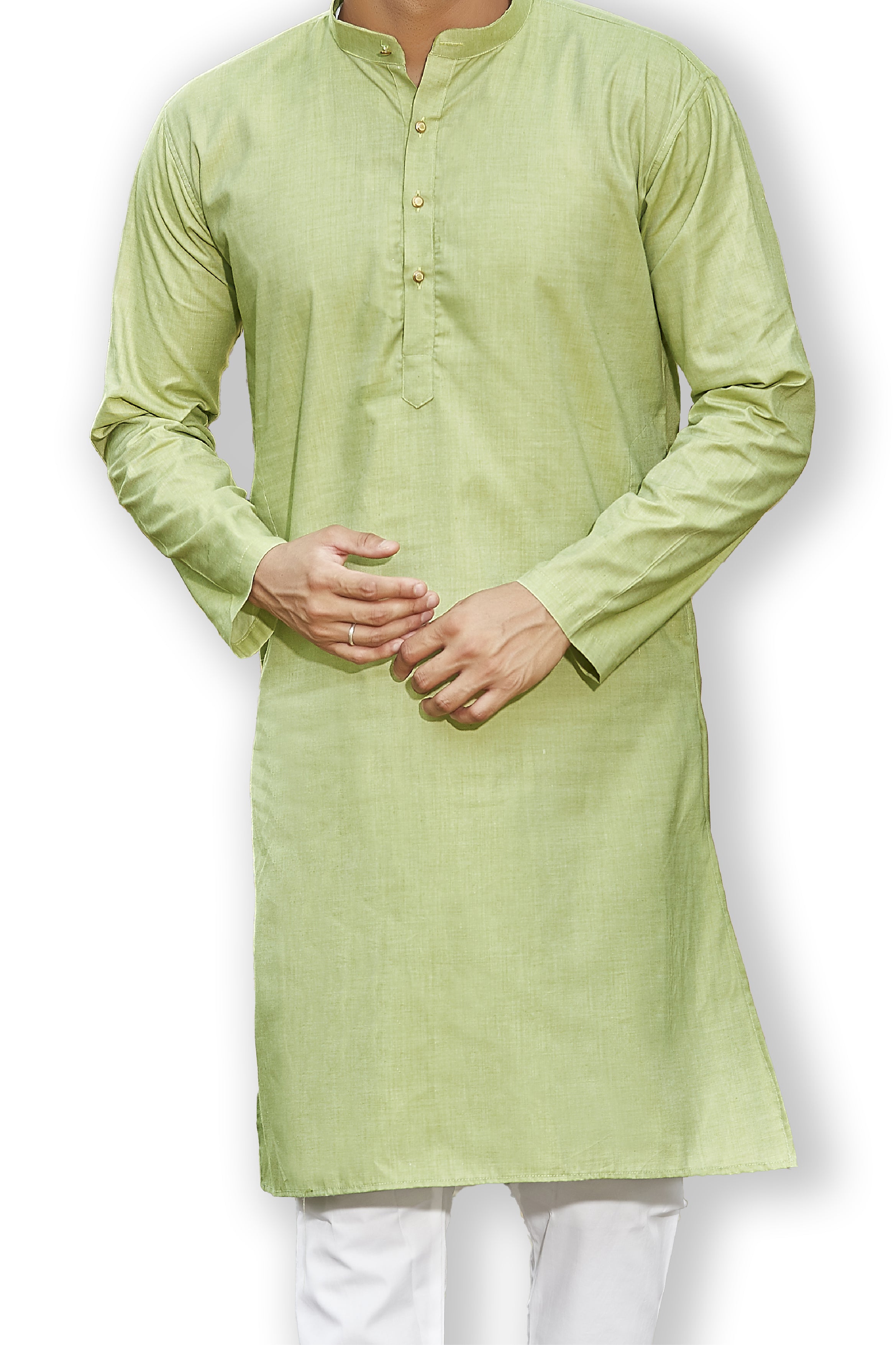 Cotton Kurta for Men - Green | KPSGSLGRN3