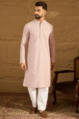 Purple Viscose Rayon Solid Embroidered Straight Kurta MKU1061