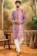 Multi Viscose Rayon Batik Printed Straight Kurta MKU1479