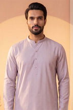 Lavender Silk Blend Solid Solid Kurta MKU2219