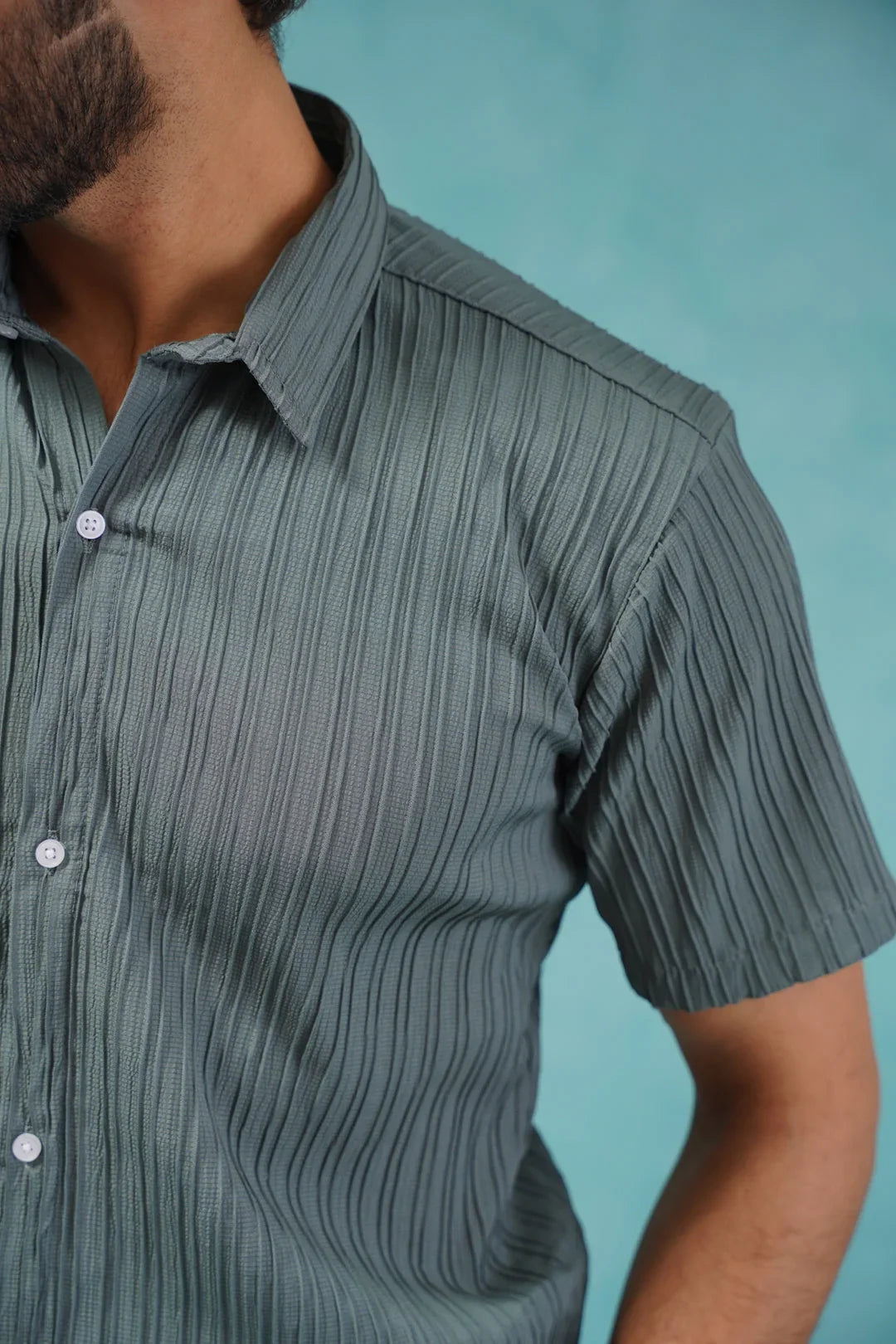 Grey Cotton Solid Shirts SF_899Grey | DesiQlo