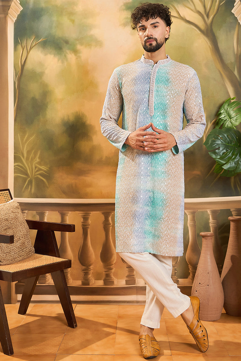 Multi Viscose Rayon Solid Embroidered Straight Kurta MKU1436