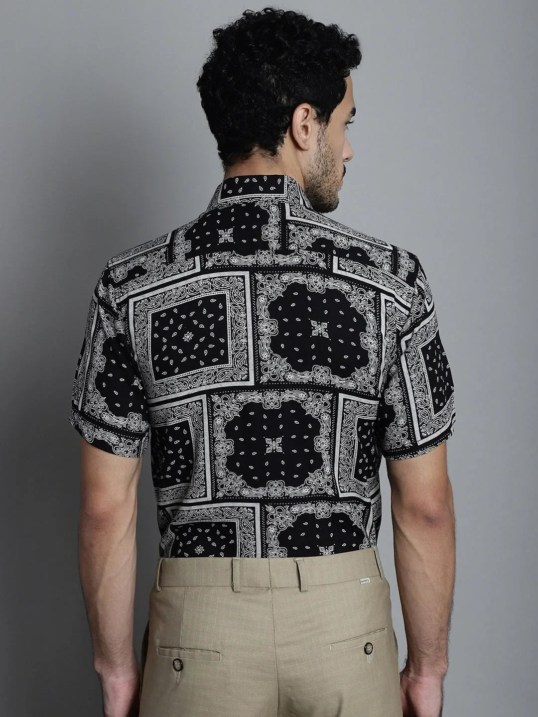Black Rayon Solid Shirts for Men | DesiQlo India