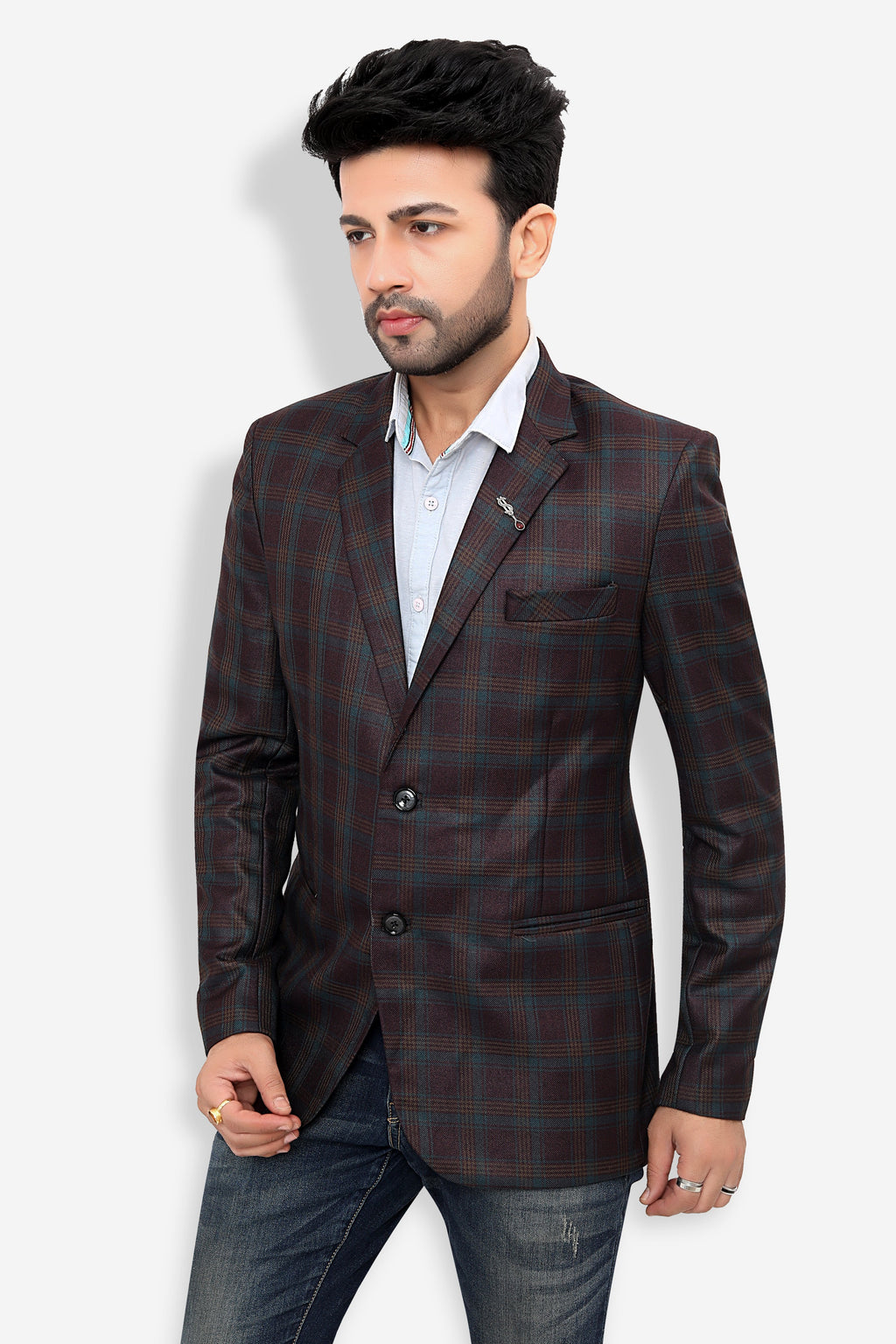 Cotton Blazer for Men - Multicolor | BLDU30004M