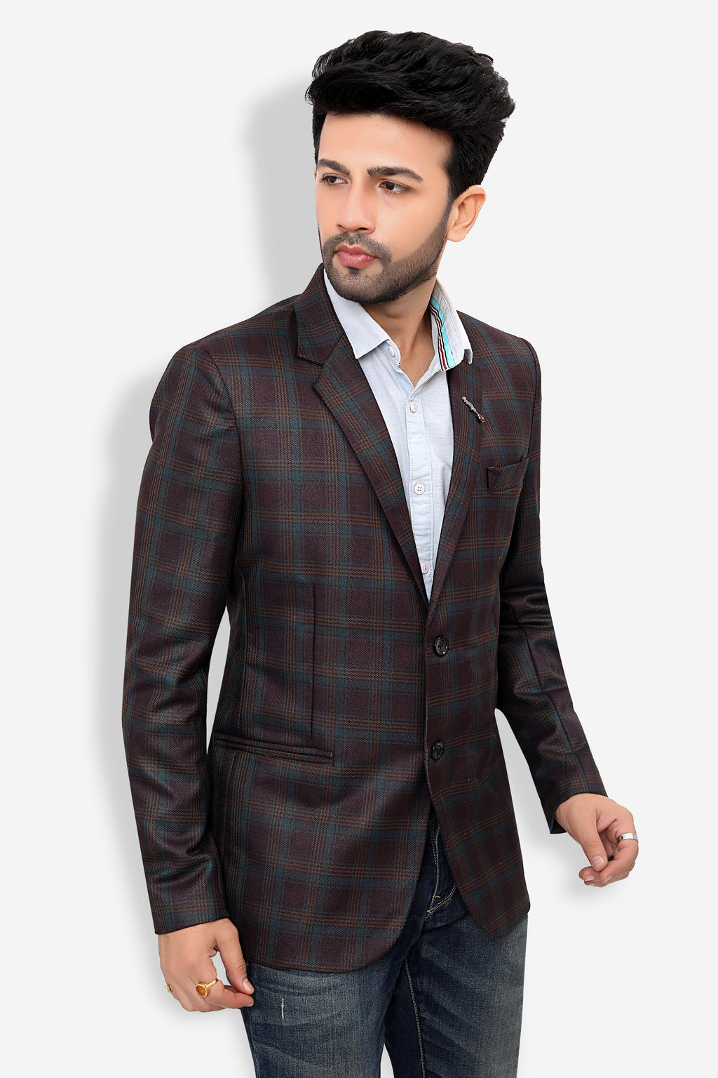 Cotton Blazer for Men - Multicolor | BLDU30004M