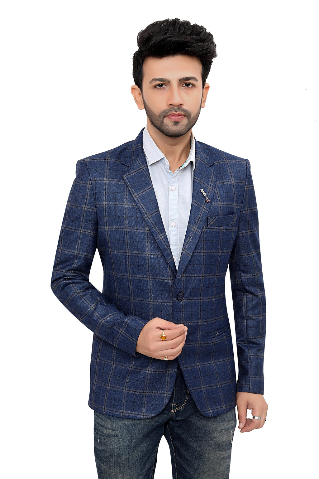 Cotton Blazer for Men - Multicolor | BLDU30008B