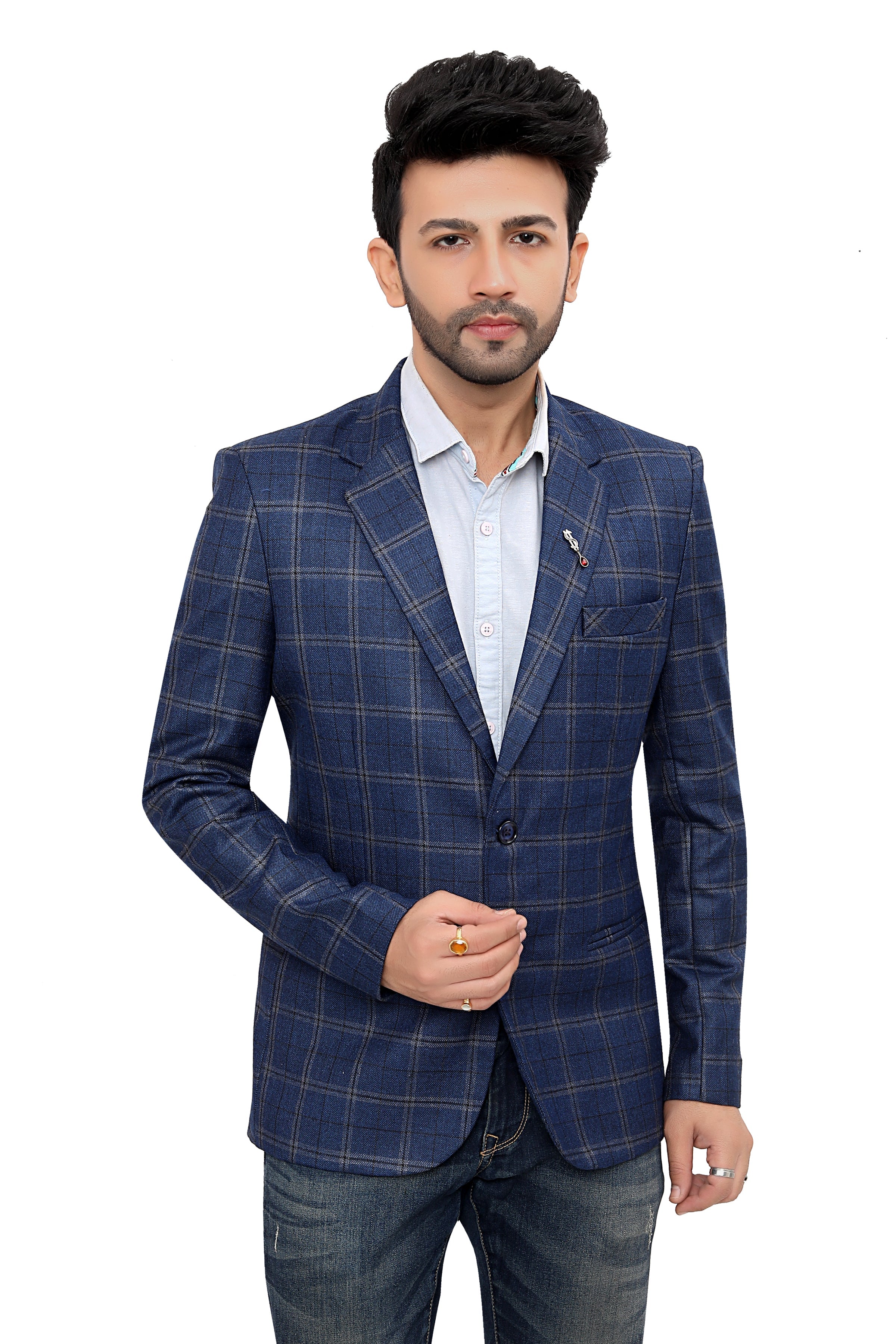 Cotton Blazer for Men - Multicolor | BLDU30008B