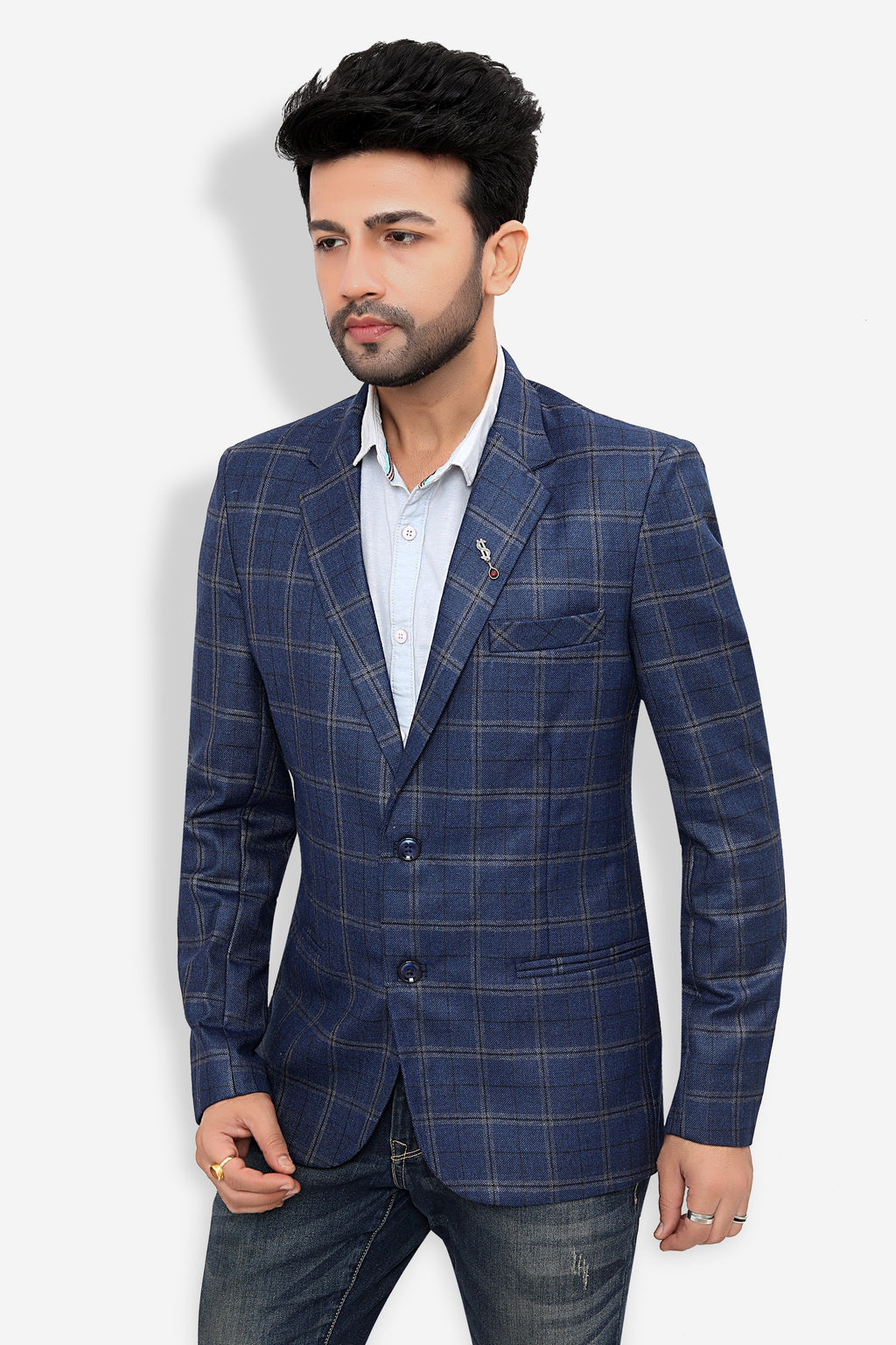 Cotton Blazer for Men - Multicolor | BLDU30008B