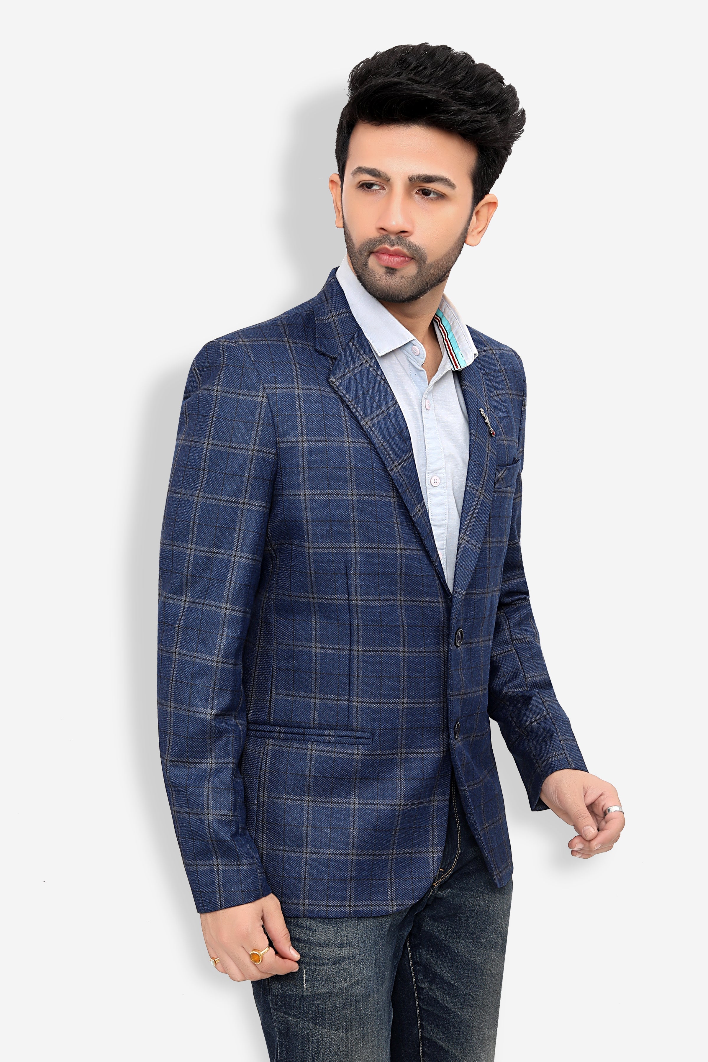 Cotton Blazer for Men - Multicolor | BLDU30008B