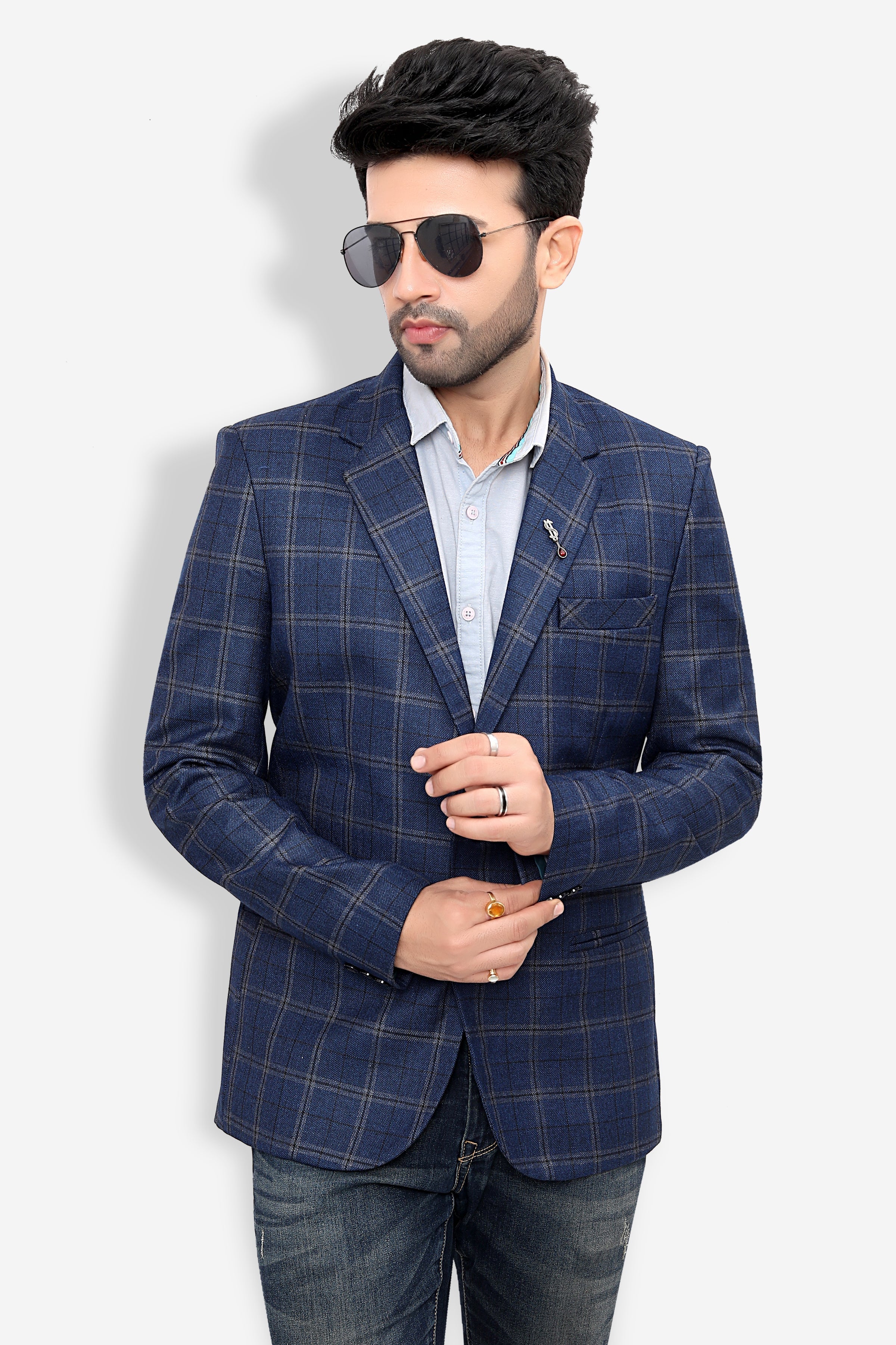 Cotton Blazer for Men - Multicolor | BLDU30008B