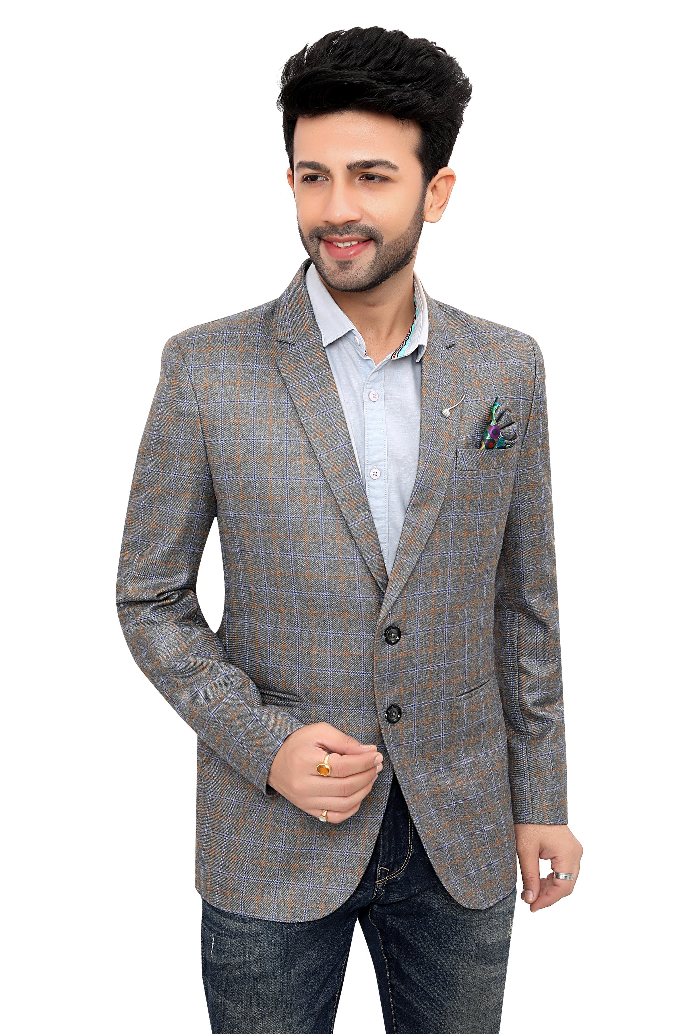 Cotton Blazer for Men - Multicolor | BLDU30010S