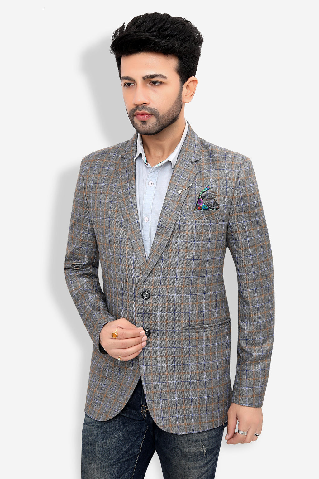 Cotton Blazer for Men - Multicolor | BLDU30010S