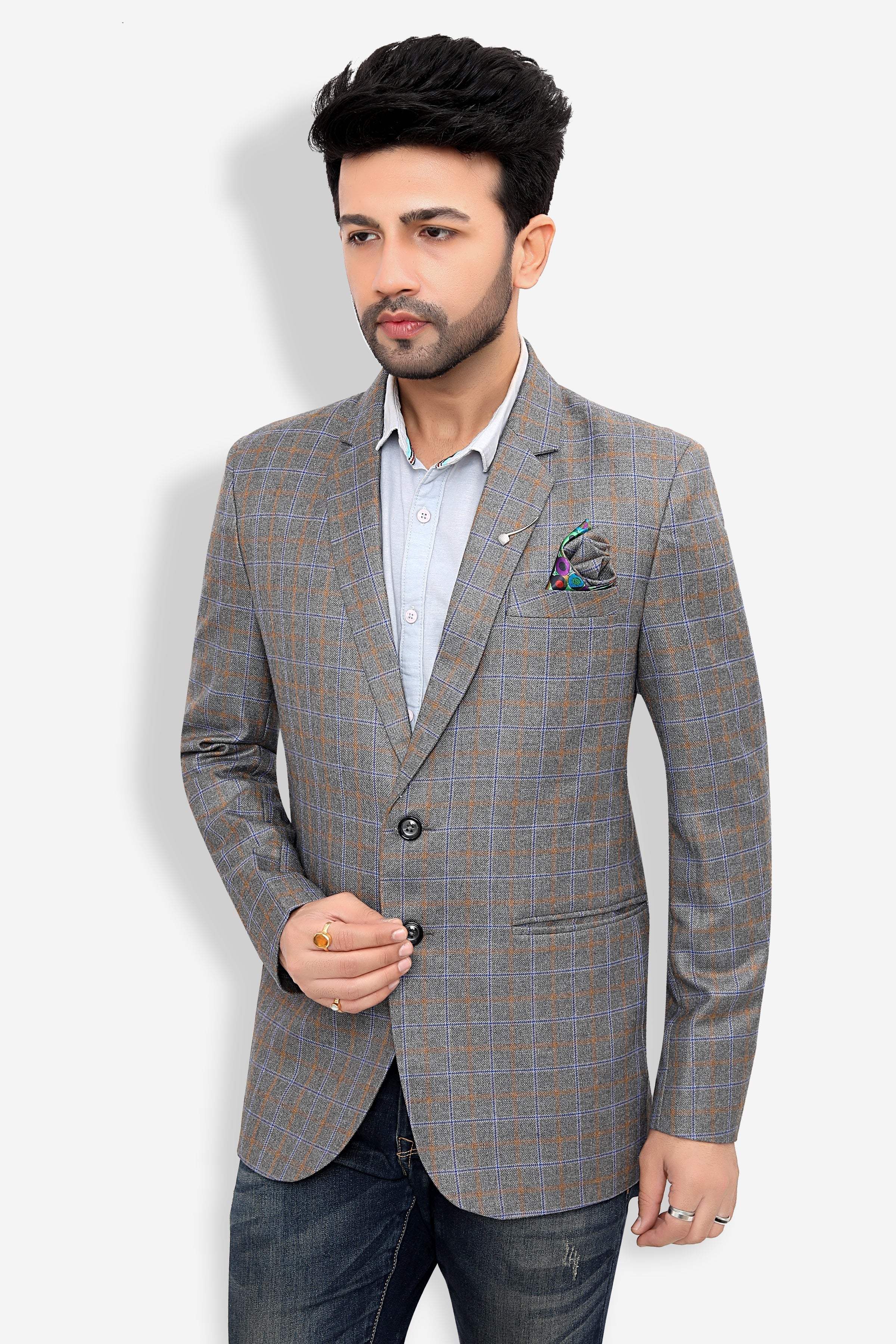 Cotton Blazer for Men - Multicolor | BLDU30010S
