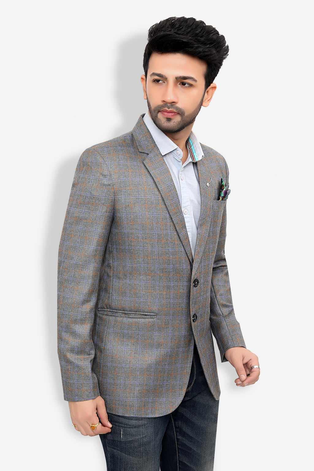 Cotton Blazer for Men - Multicolor | BLDU30010S