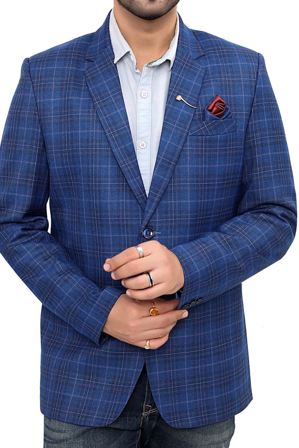 Cotton Blazer for Men - Multicolor | BLDU30009R