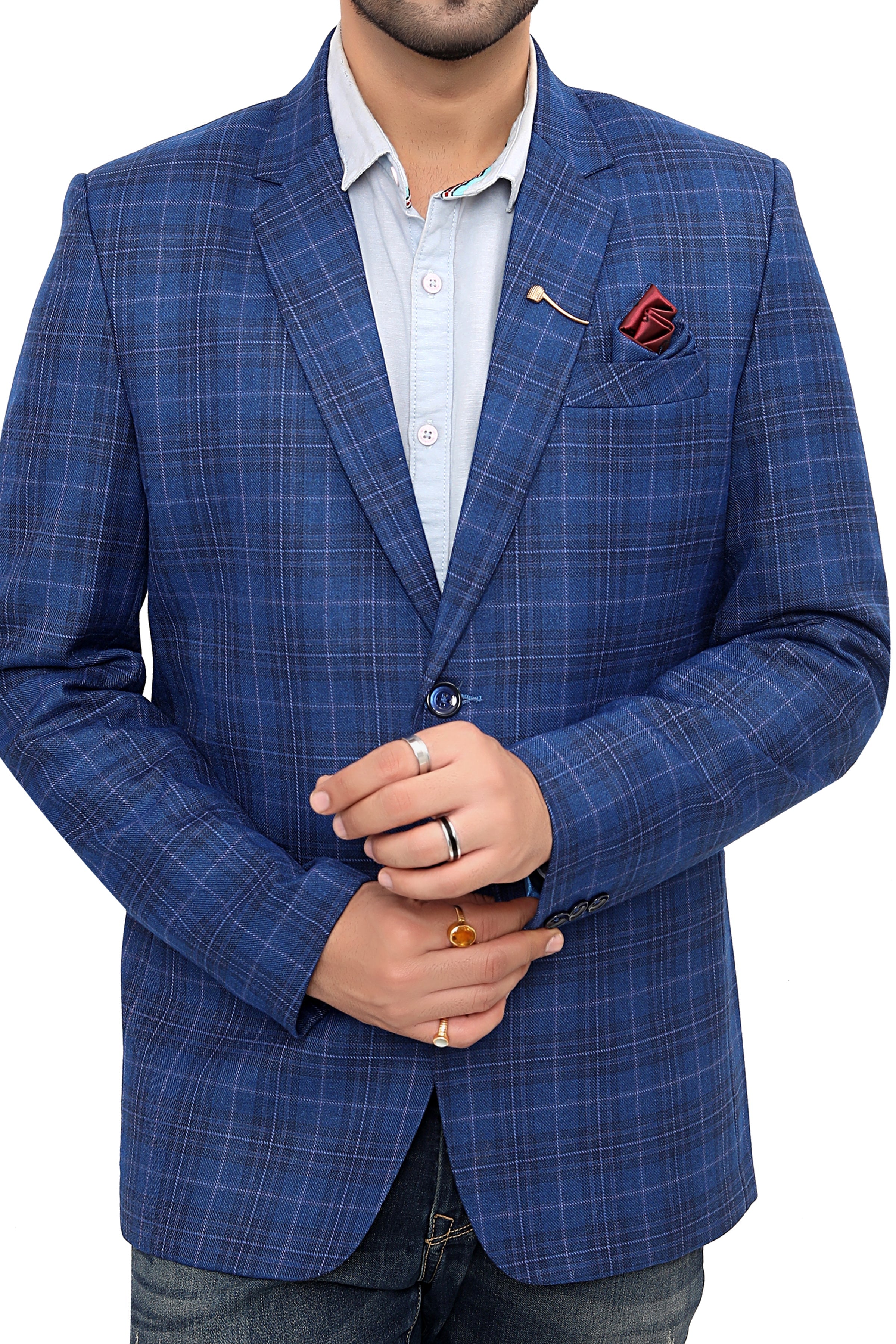 Cotton Blazer for Men - Multicolor | BLDU30009R