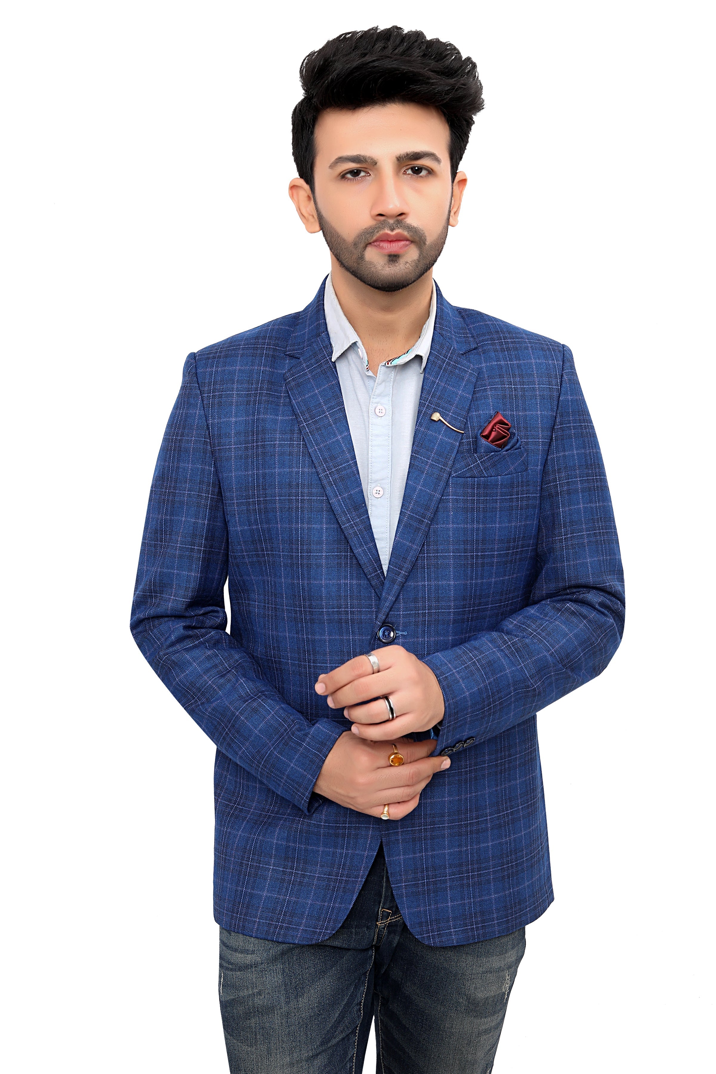 Cotton Blazer for Men - Multicolor | BLDU30009R