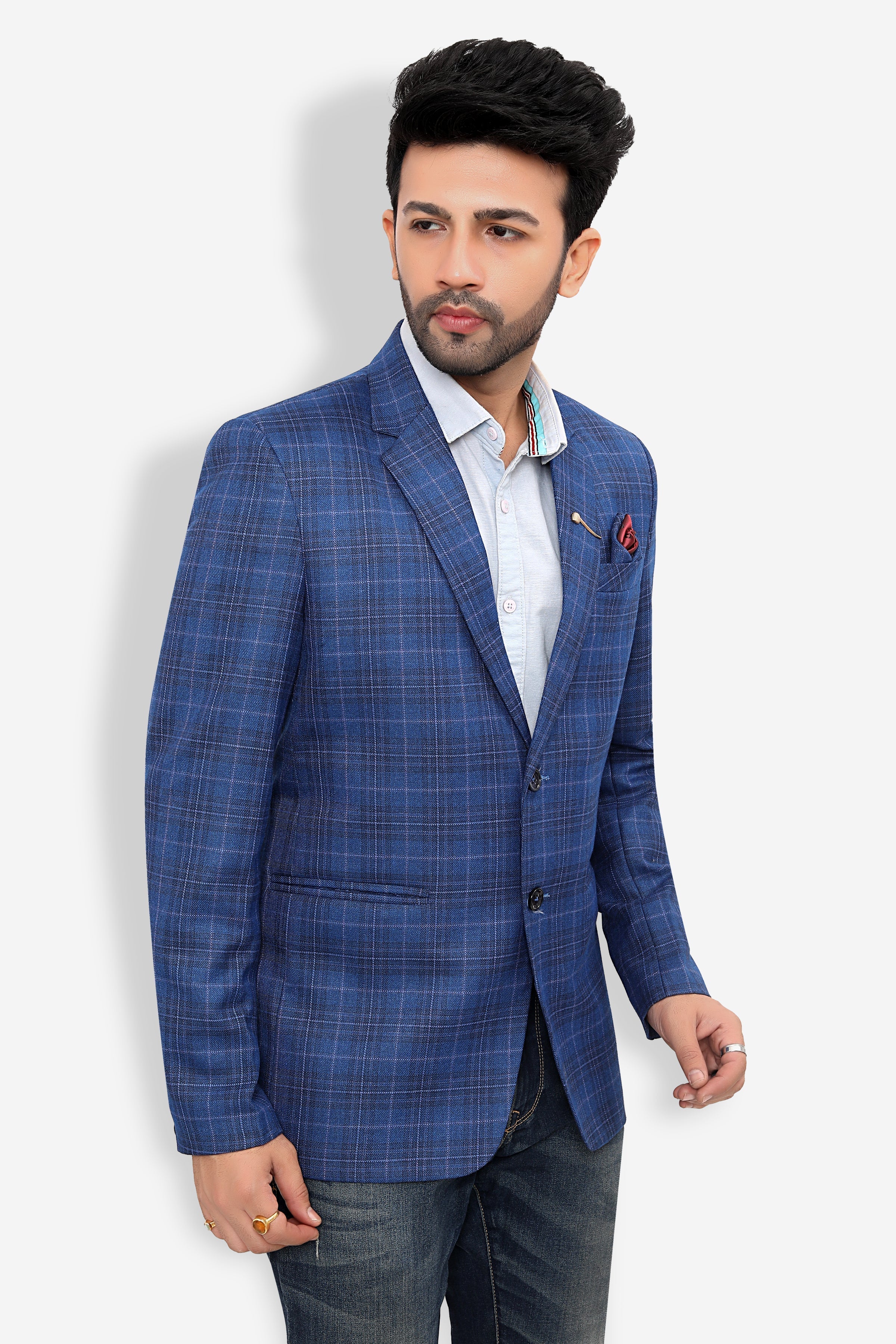 Cotton Blazer for Men - Multicolor | BLDU30009R