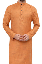 Cotton Kurta Pyjama Set for Men - Gold | KPSGKHBR38