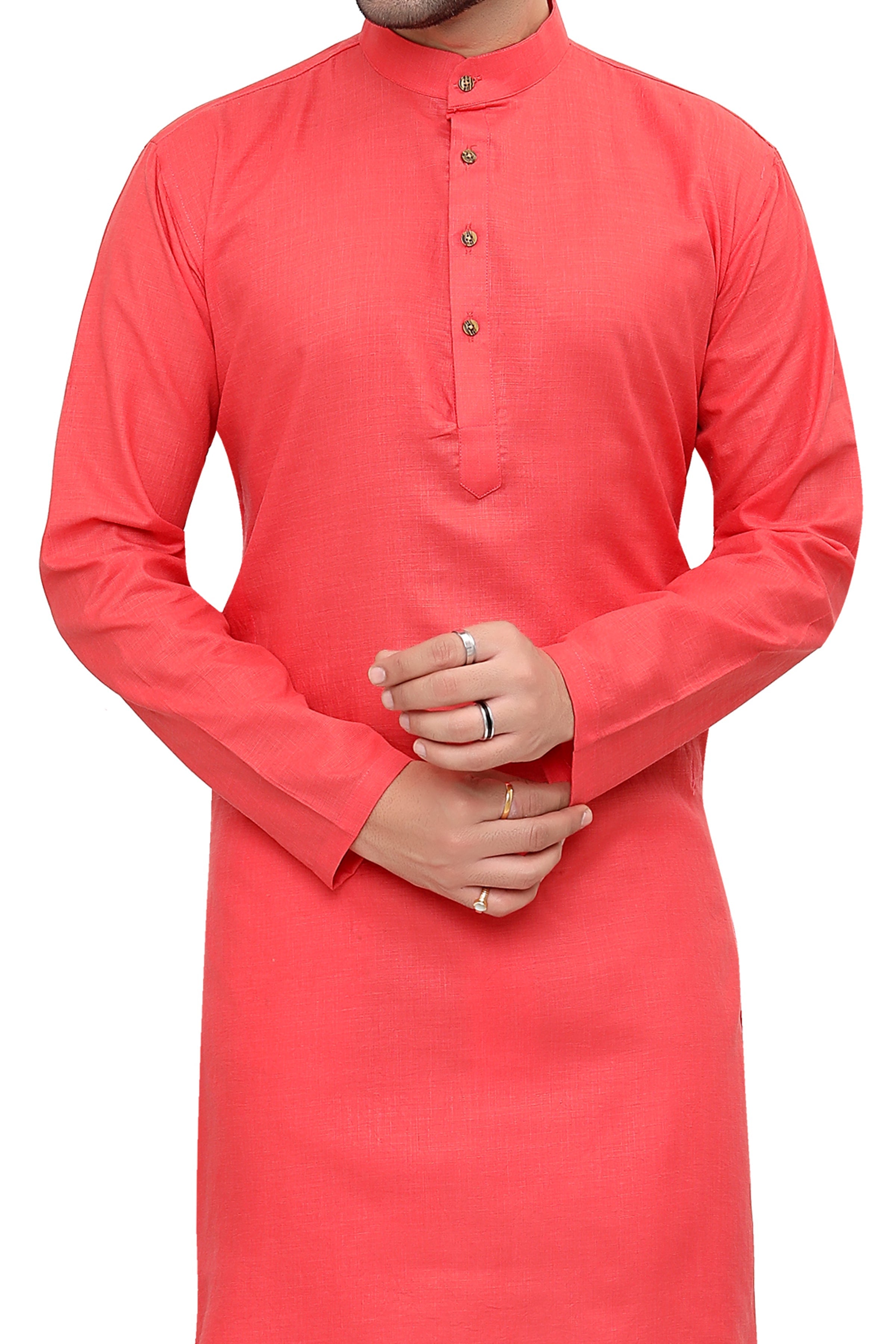 Cotton Kurta Pyjama Set for Men - Pink | KPSGSPIN40