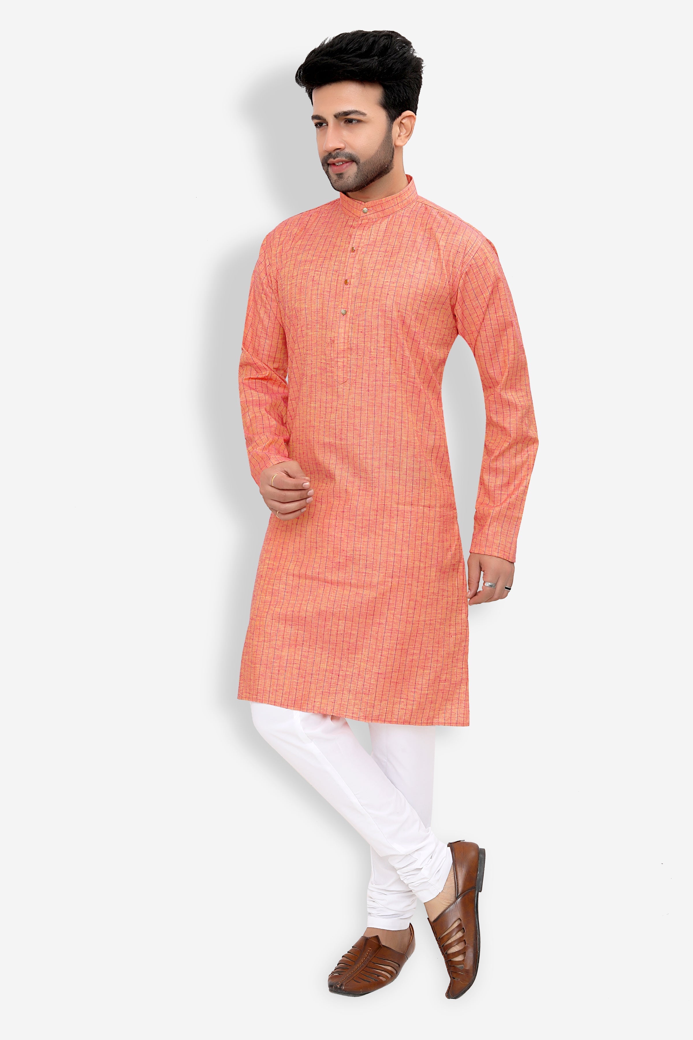 Cotton Kurta Pyjama Set for Men - Multicolor | KPSGLIOV38