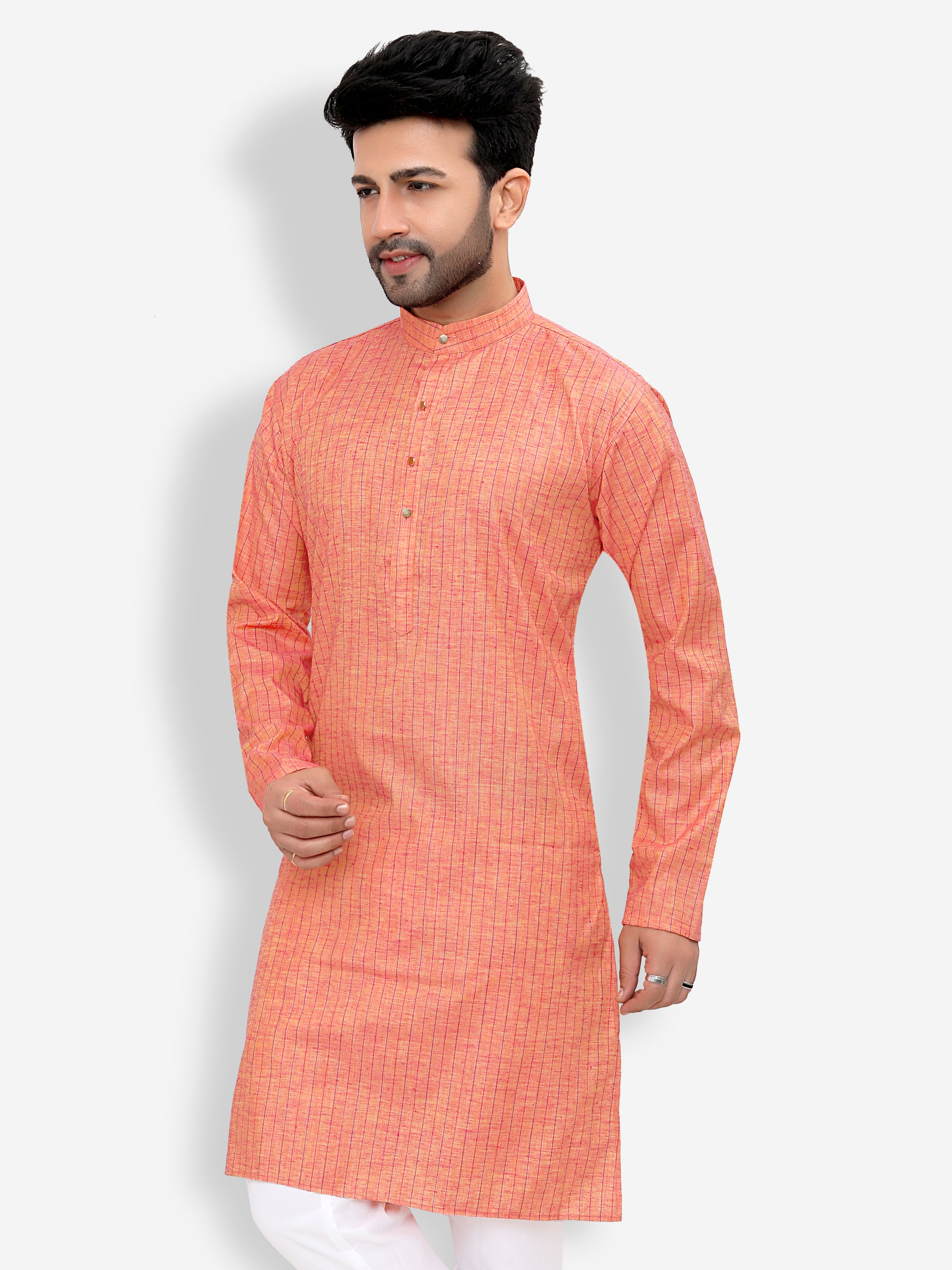 Cotton Kurta Pyjama Set for Men - Multicolor | KPSGLIOV38