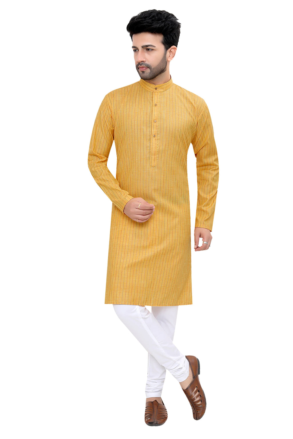 Cotton Kurta Pyjama Set for Men - Multicolor | KPSGLIYV42