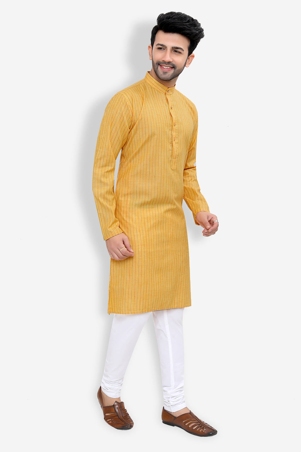 Cotton Kurta Pyjama Set for Men - Multicolor | KPSGLIYV42