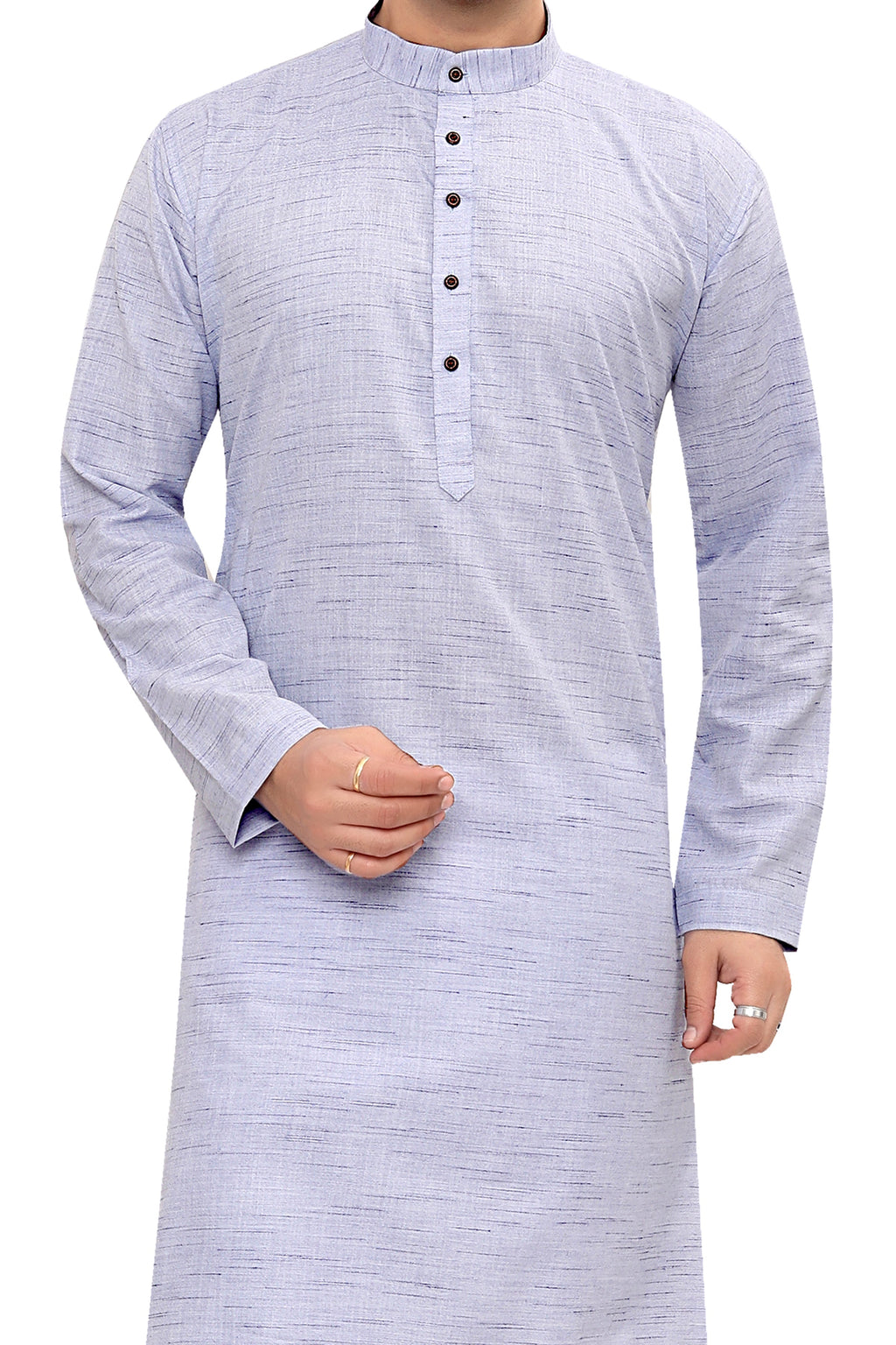 Cotton Kurta Pyjama Set for Men - Blue | KPSGKHGR42