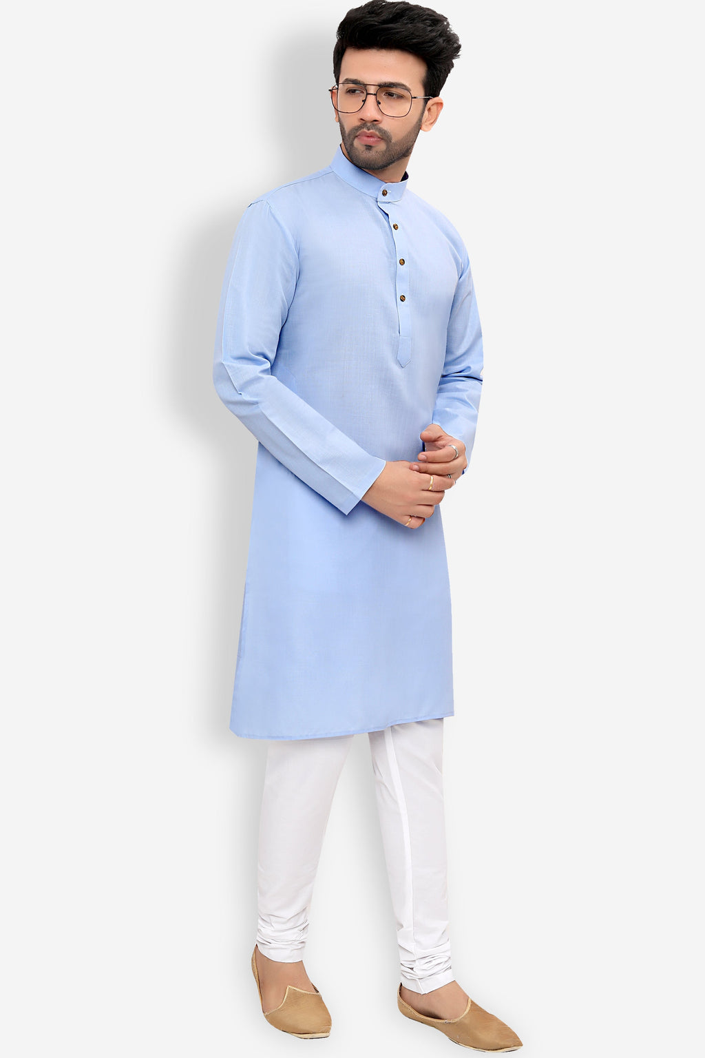 Cotton Kurta for Men - Sky Blue | KPSGSBLD36