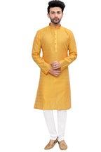 Cotton Kurta for Men - Yellow | KPPDJQM38