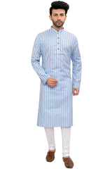 Linen Kurta for Men - Multicolor | KPKMTSBL42