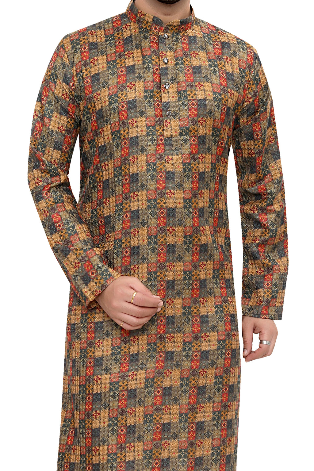 Cotton Kurta for Men - Brown | KPPDCHDG38