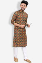 Cotton Kurta for Men - Brown | KPPDCHDG38