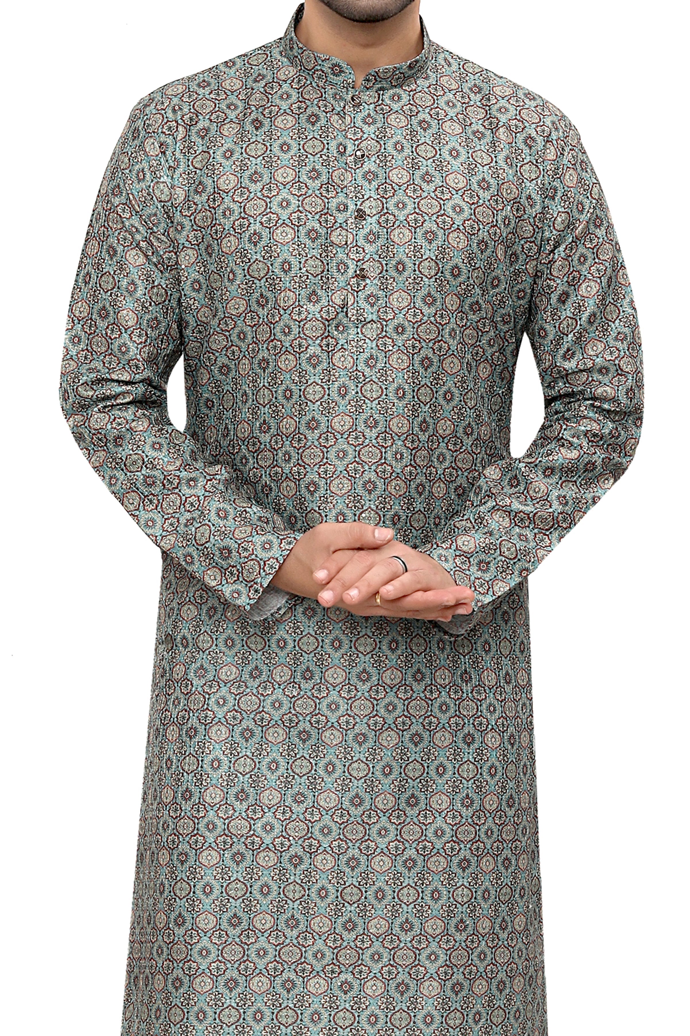 Silk Kurta for Men - Green | KPPDSDGR40